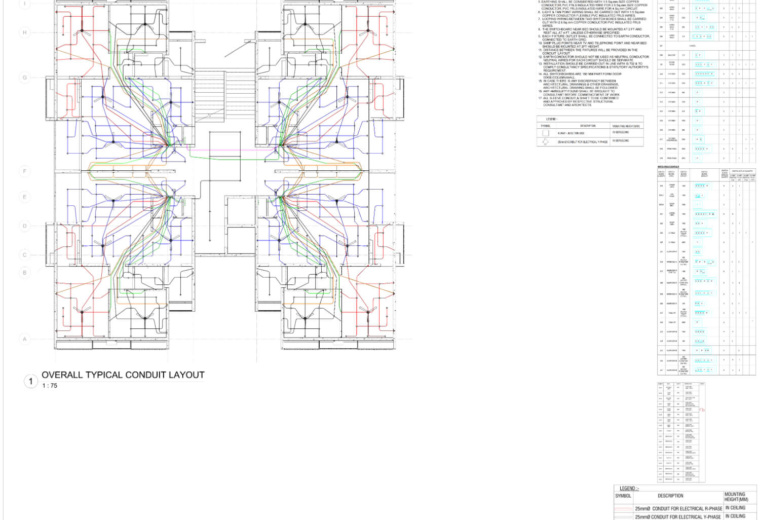 010 - OVERALL TYPICAL CONDUIT LAYOUT